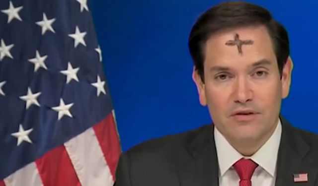 Rubio bi nîşanê xaçî yo ke çareyê ey ser o amêbî xêzkerdiş vejîya televizyon