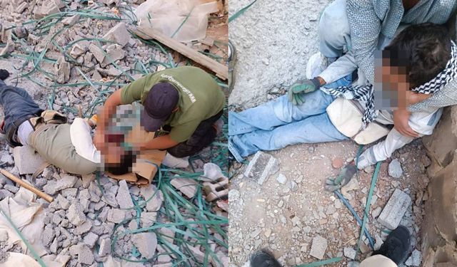 Amed de 2 karkerê ke înşaat ra kewtî war, merdî