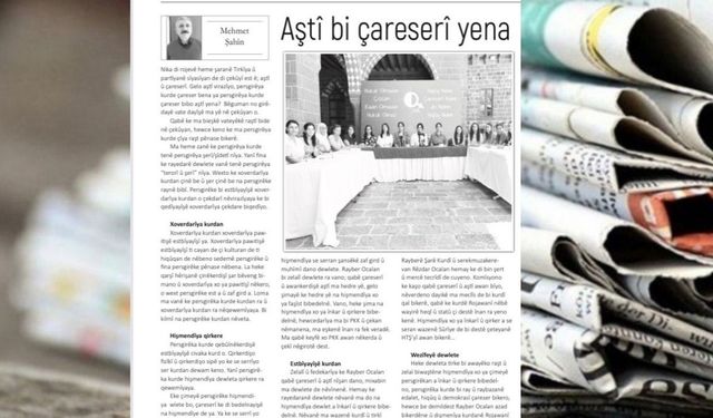 “Aştî bi çareserî yena” Xwebûn vejîya!