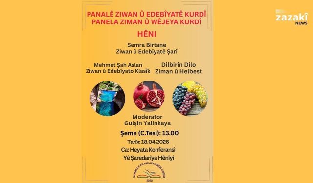 Şaredarîya Hêniyî ra panelê Zazakî û Kurmanckî