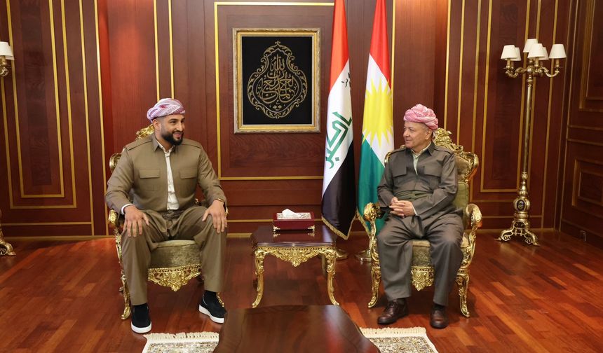 Qehremanê Boksî Agit Kabayelî Mesûd Barzanî ziyaret kerd
