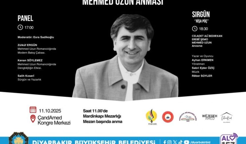 Mehmed Uzun Amed de yeno yadkerdiş
