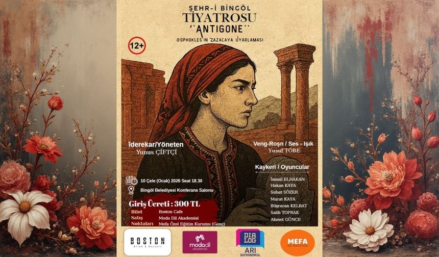 Klasîkê Sophoklesî 'Antîgone' bi Zazakî Çewlîgî de yo