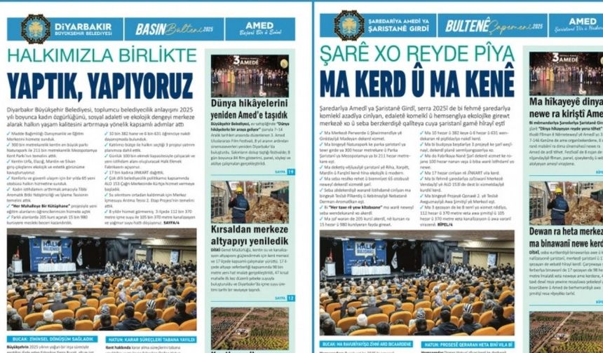 Şaredarî Amedî bultenê xo de ca da Zazakî zî