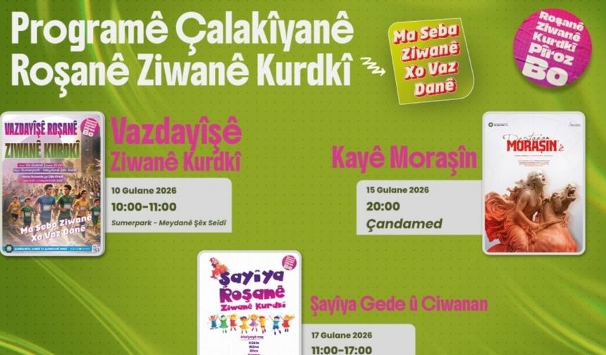 15ê Gulane Roşanê Ziwanê Kurdî bi Çalakîyanê Cîyayan do Pîroz Bibo