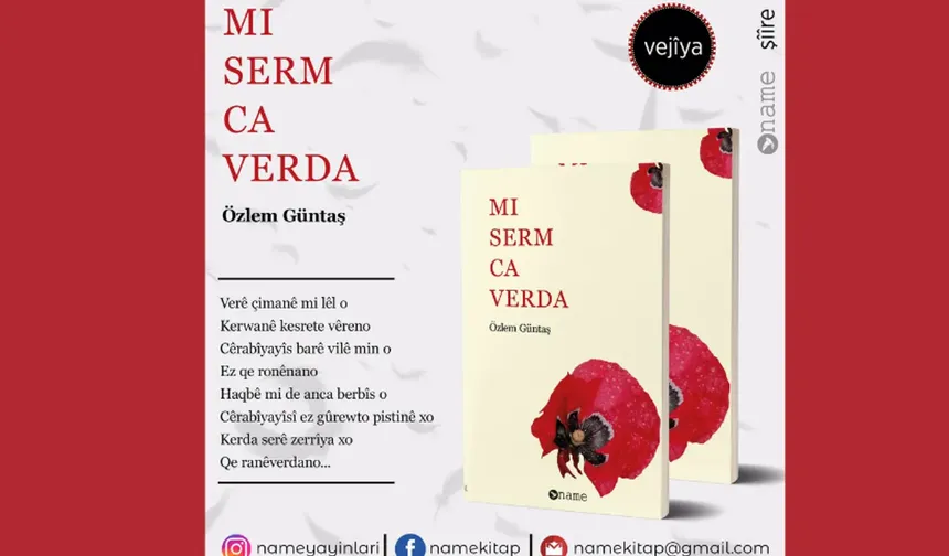Kitabê şîîran yê Ozlem Guntaşe “Mi Serm Ca Verda”
